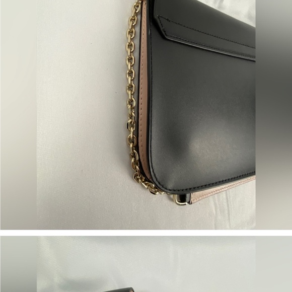 Kate Spade Liz Putnam black and light pink shoulder clutch purse - Picture 12 of 14